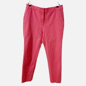 Boden Classic Coral Pink Chino Pants Flat Front Cotton Spandex Blend Size 8R 🩷
